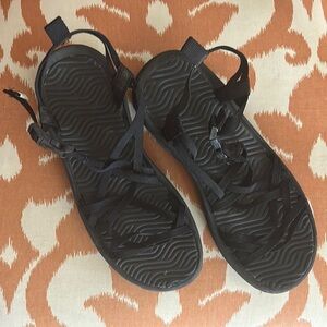 Black Strappy Sandals / water shoes
